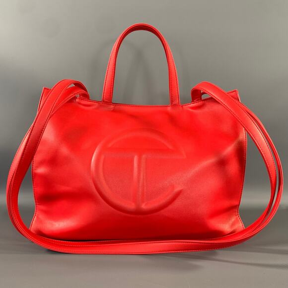 Telfar Handbags - Telfar Red Crossbody Logo Tote Bag